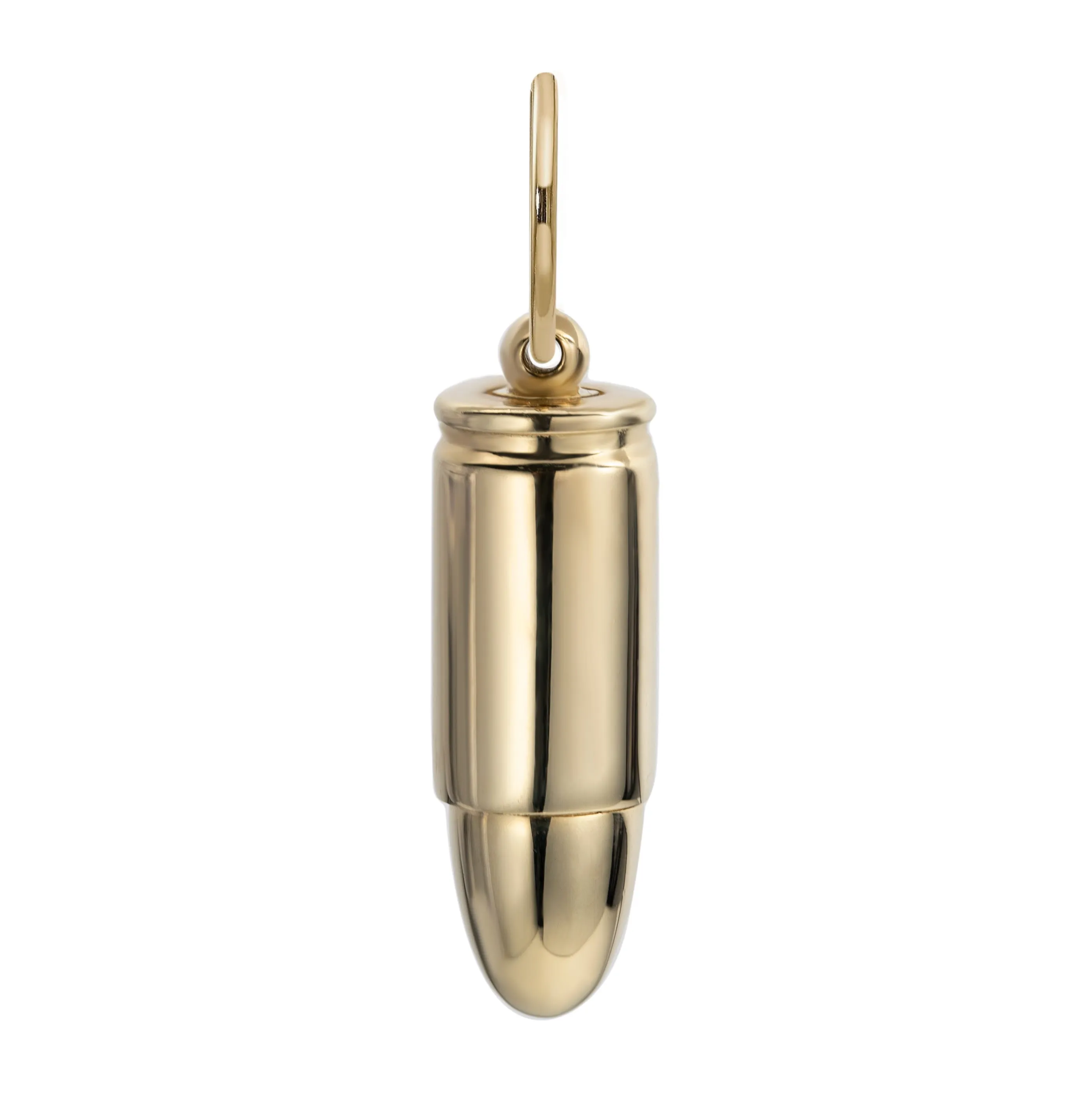 1 1/4" Magnum Bullet Pendant Solid 10K Yellow Gold