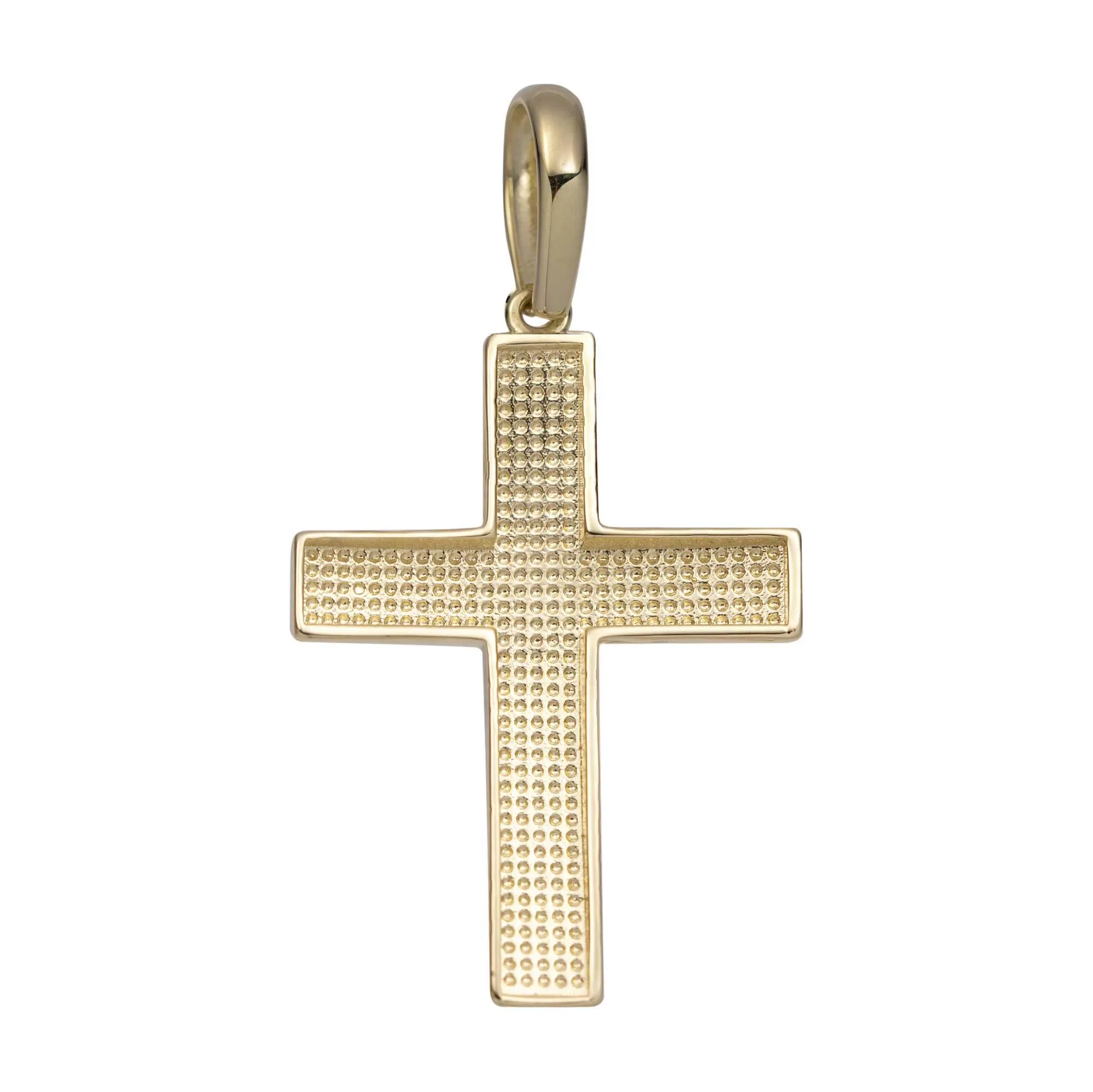 1 3/4" Jesus Cross Crucifix Pendant 14K Yellow Gold