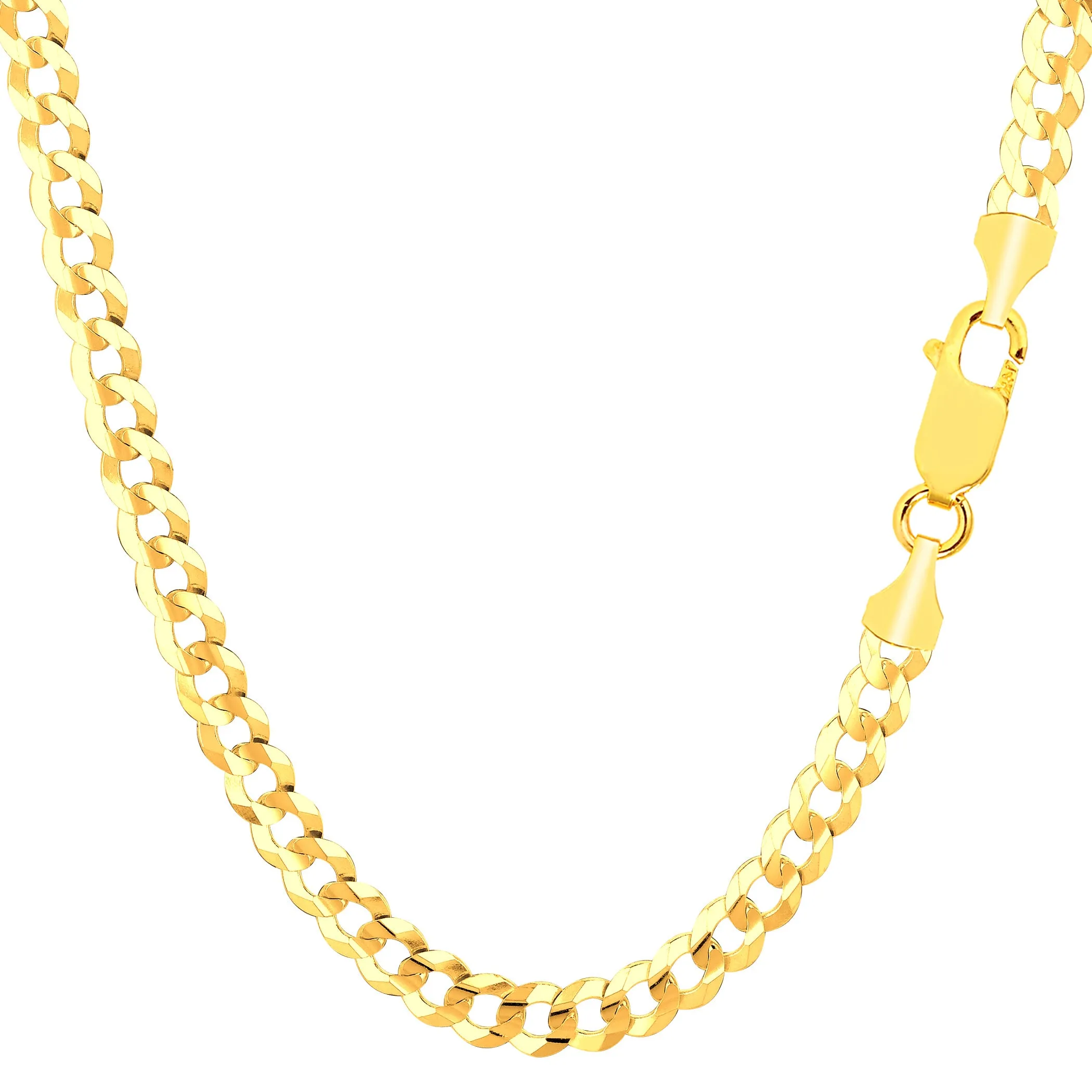 10k Yellow Gold Comfort Curb Chain Necklace, 4.7mm