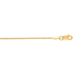 1.2mm Diamond Cut Round Wheat Chain