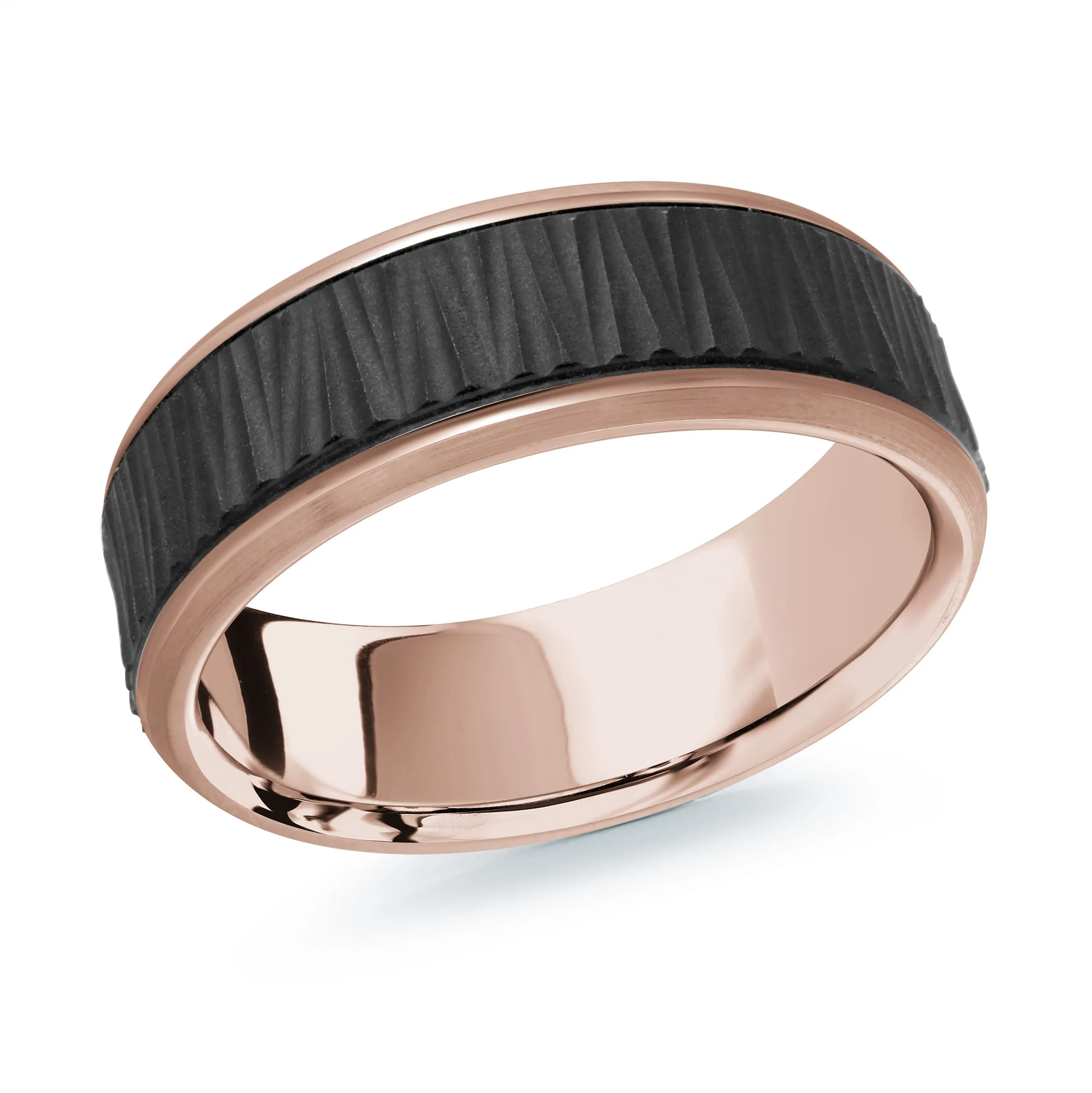 14K Rose Gold Ring from the Noir Collection by Malo - MRDA-127-7P