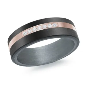 14K Rose Gold Ring from the Tantalum Collection by Malo - MRDTS-006-7PD