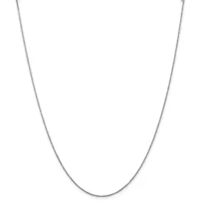 14K White Gold 0.70mm Polished Solid Ropa Chain