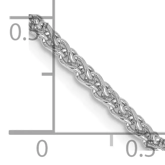 14k White Gold 1.80mm Diamond Cut Spiga Chain