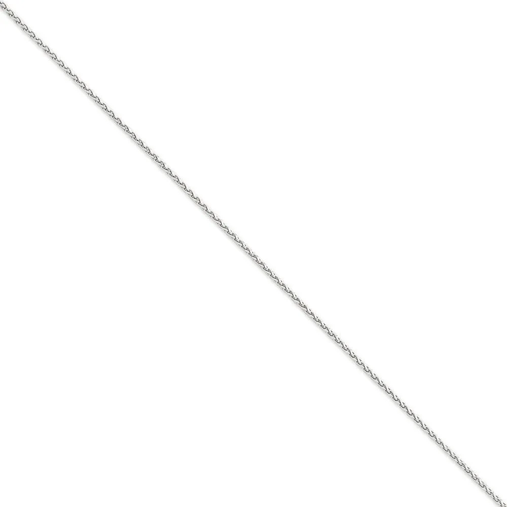 14k White Gold 1.80mm Diamond Cut Spiga Chain