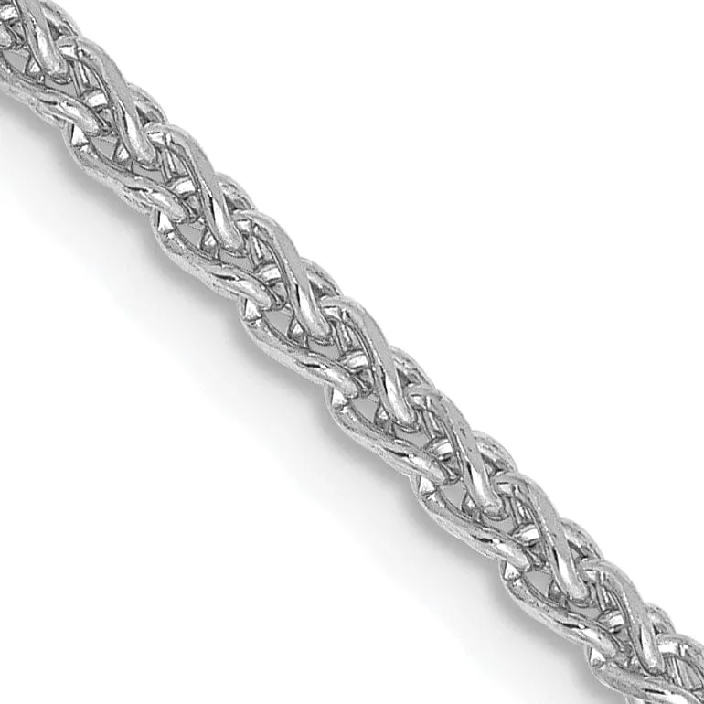 14k White Gold 1.80mm Diamond Cut Spiga Chain