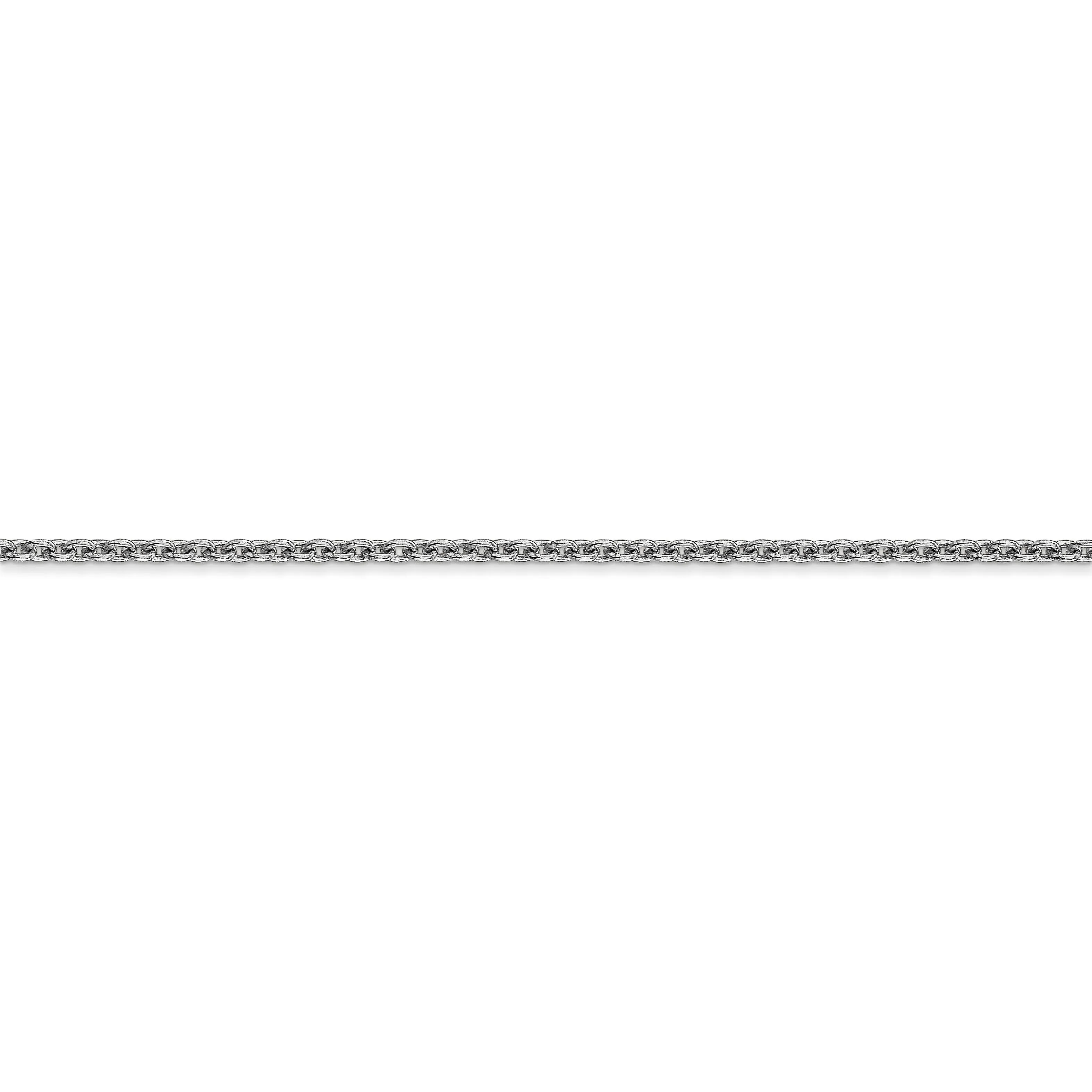 14k White Gold 1.90mm Solid Polish Cable Chain