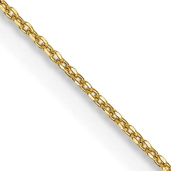 14k Yellow Gold 0.50mm Solid D.C Cable Chain