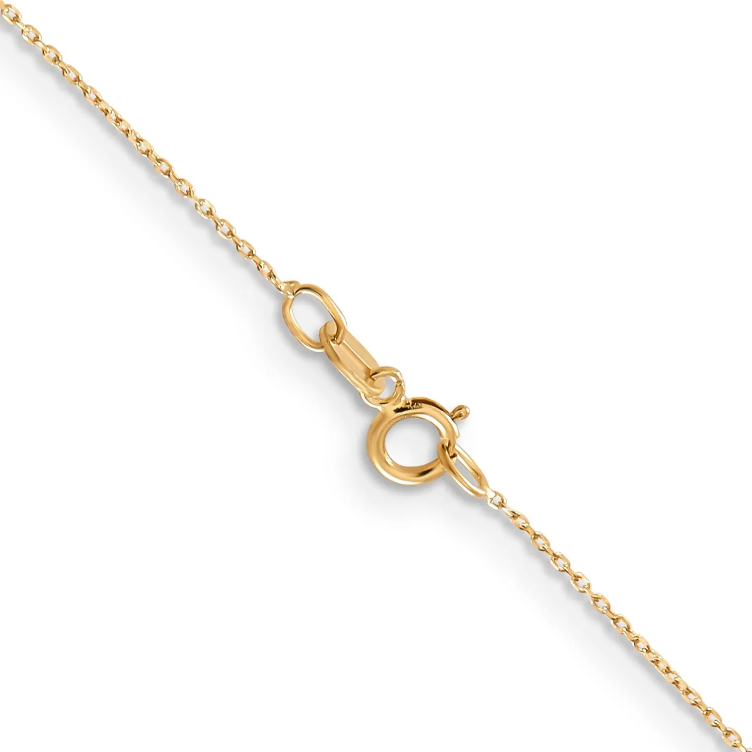 14k Yellow Gold 0.50mm Solid D.C Cable Chain