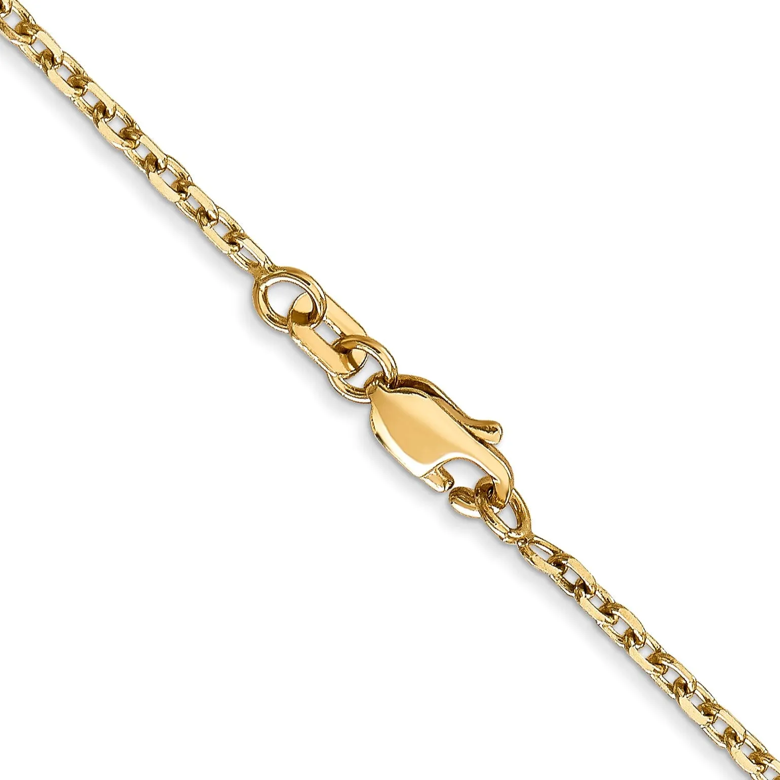 14k Yellow Gold 1.80mm Round Link Cable Chain