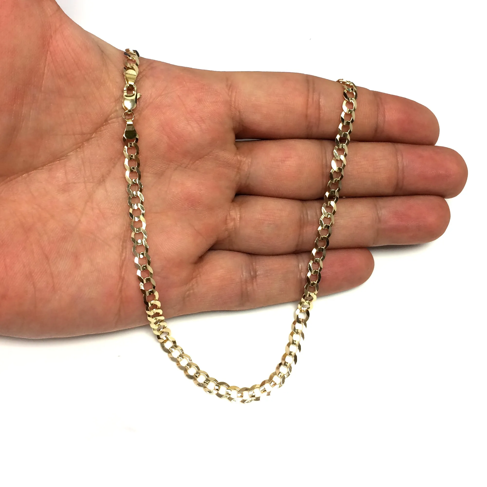 14k Yellow Gold Comfort Curb Chain Necklace, 4.7mm