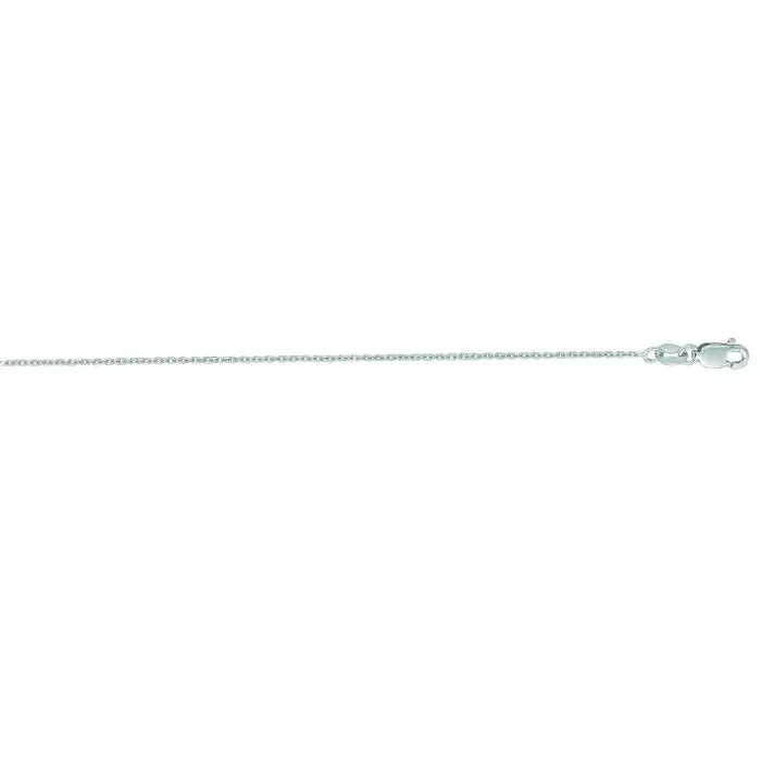 18" White Gold Diamond-Cut Cable Link Chain