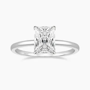 3CT S925 Radiant Cut Cubic Zirconia Engagement Ring