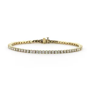 4.00ctw Round Diamond Tennis Bracelet - Yellow Gold