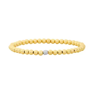 4MM Signature Bracelet with 14K Diamond Bead