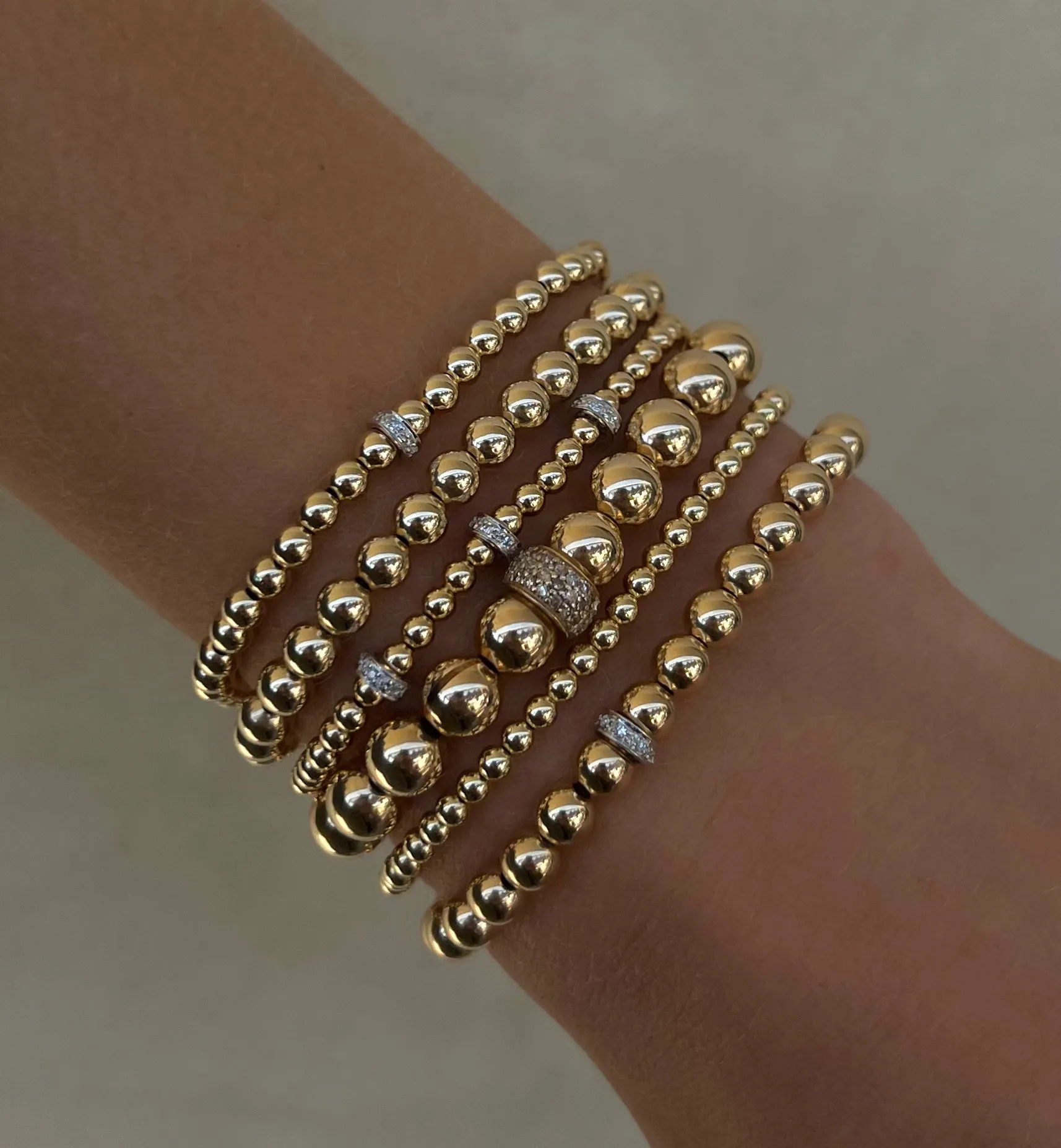 4MM Signature Bracelet with 14K Diamond Rondelle