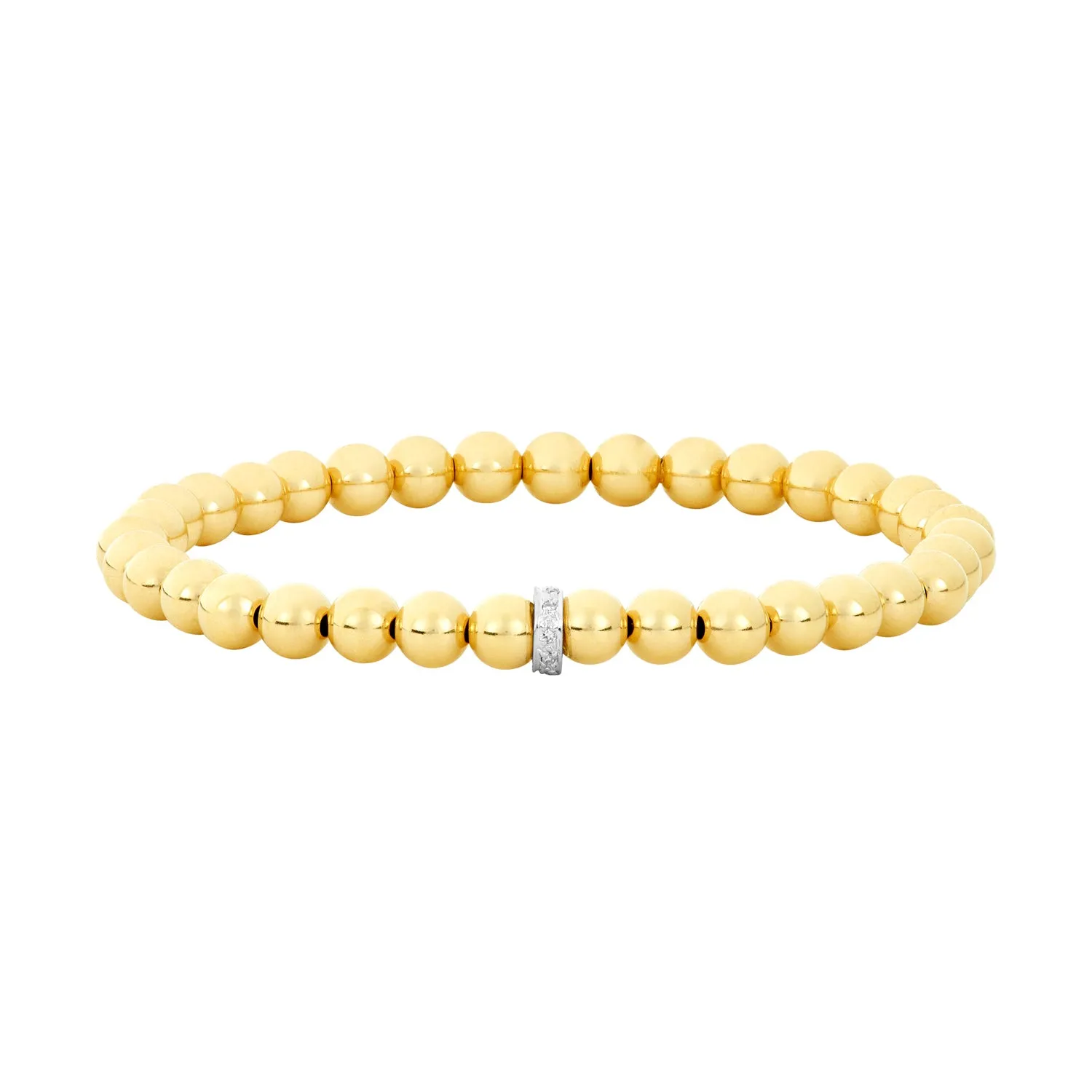 4MM Signature Bracelet with 14K Diamond Rondelle