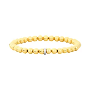 5MM Signature Bracelet with 14K Diamond Rondelle