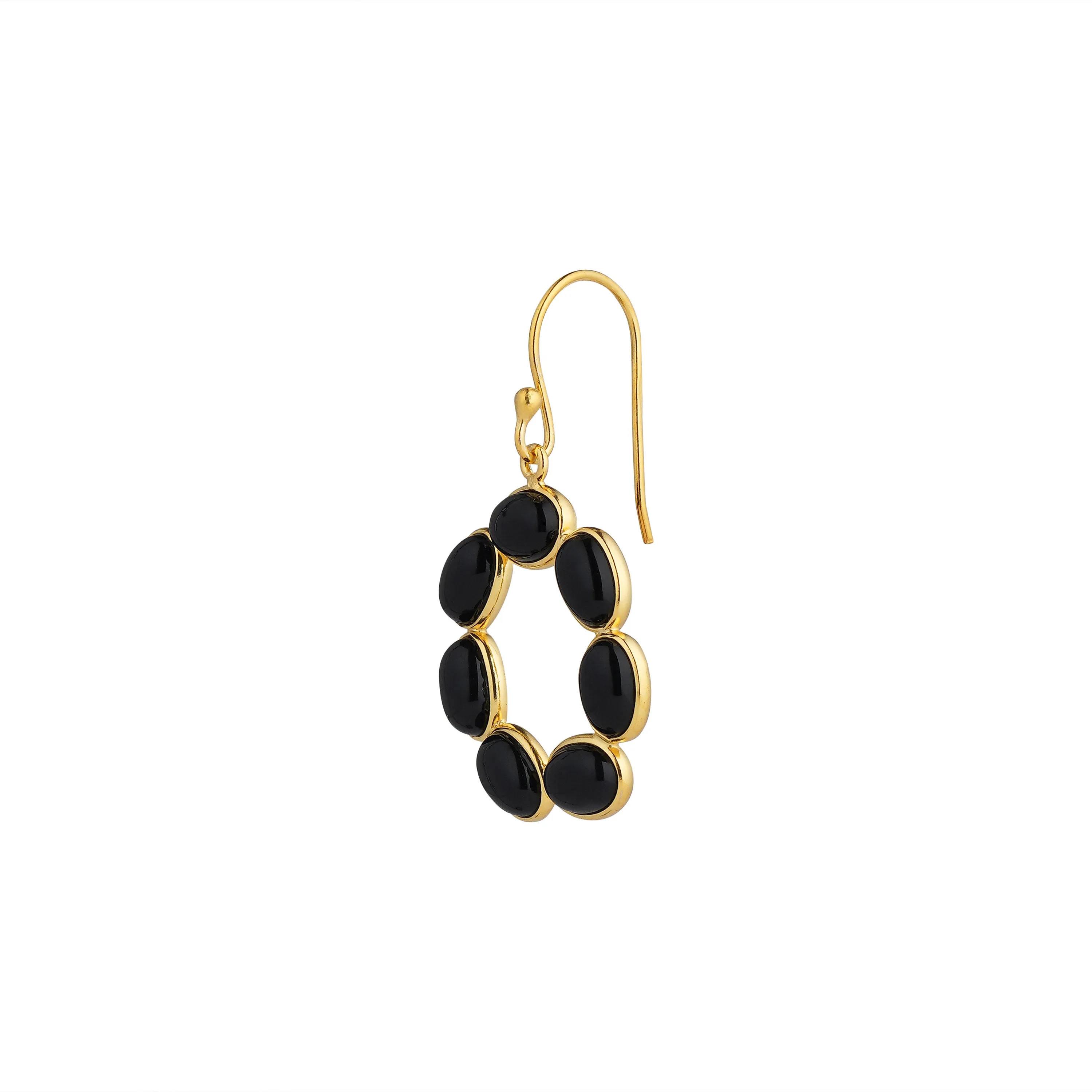 925 Sterling Silver Earrings - Black Onyx Stone