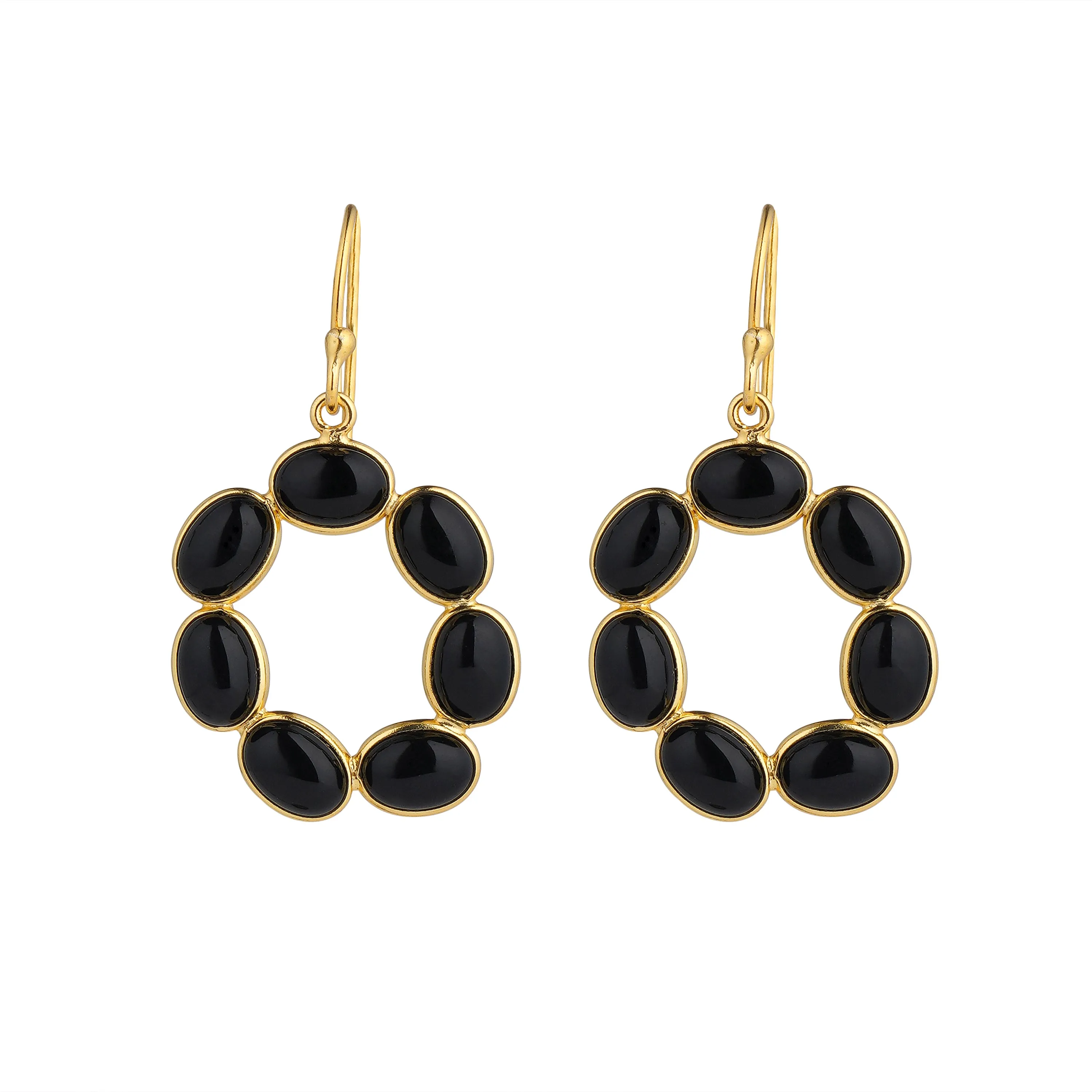 925 Sterling Silver Earrings - Black Onyx Stone