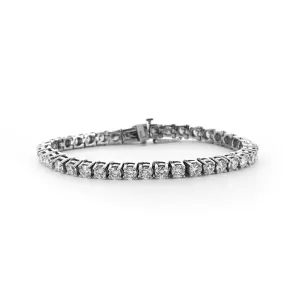 9.79CTW Round Diamond Tennis Bracelet- White Gold