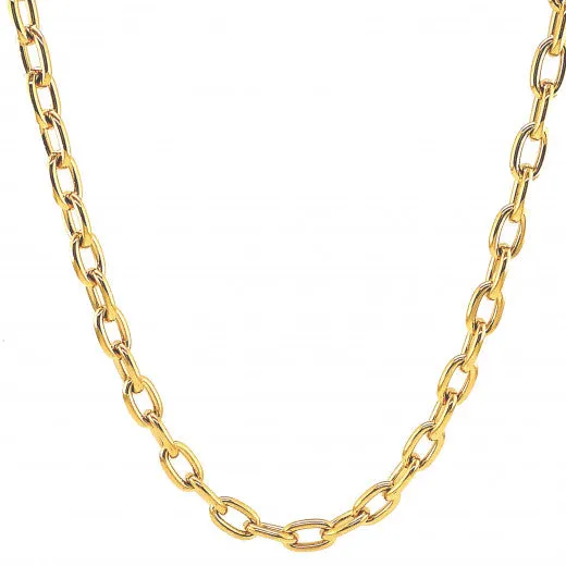 9ct Yellow Gold Oval Link Necklace