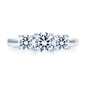 A.Jaffe Engagement Rings Multi Three Stone Round Engagement Ring ME1704/100