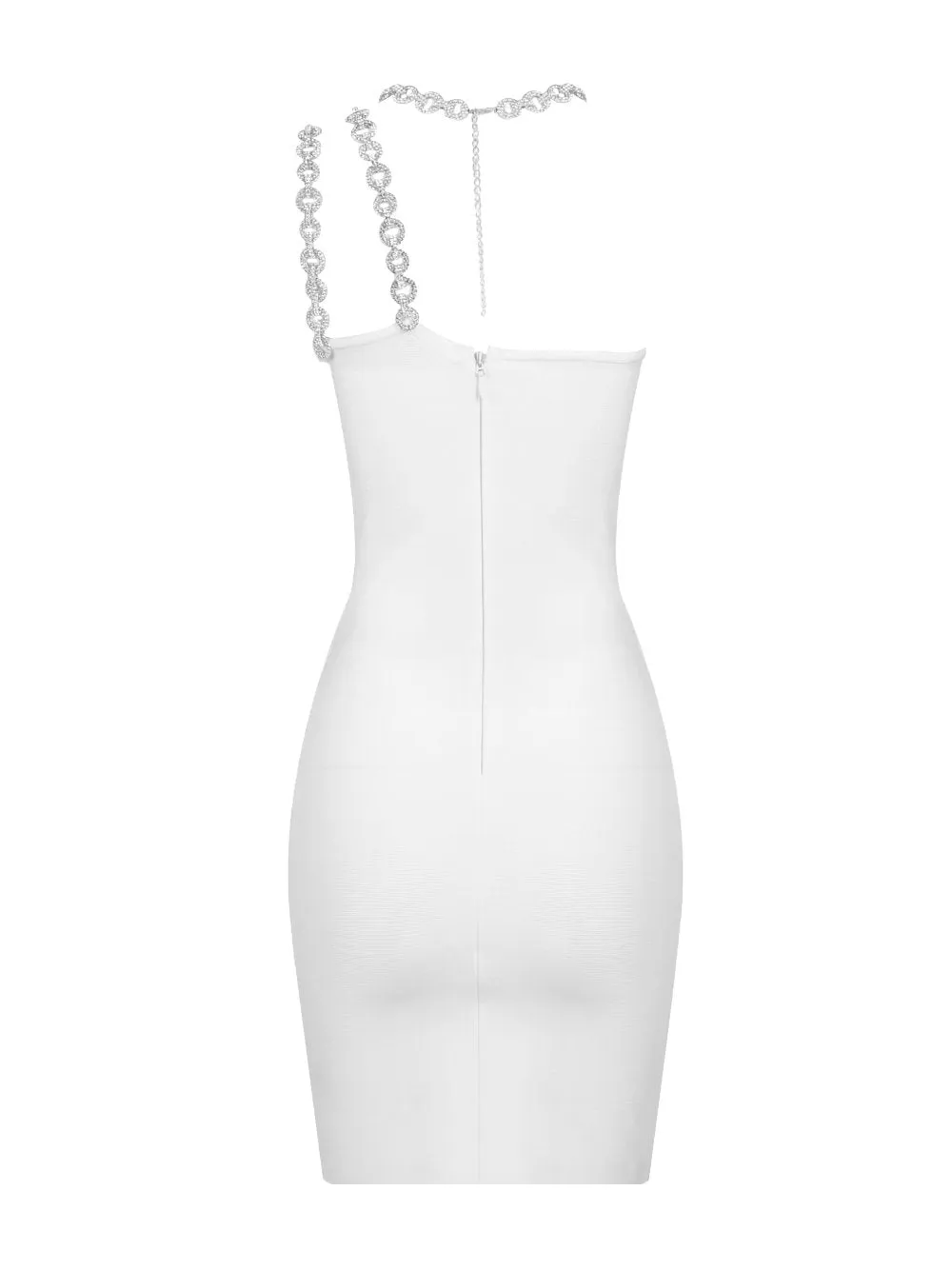 ARDA Chains Mini Dress w Neckless in White