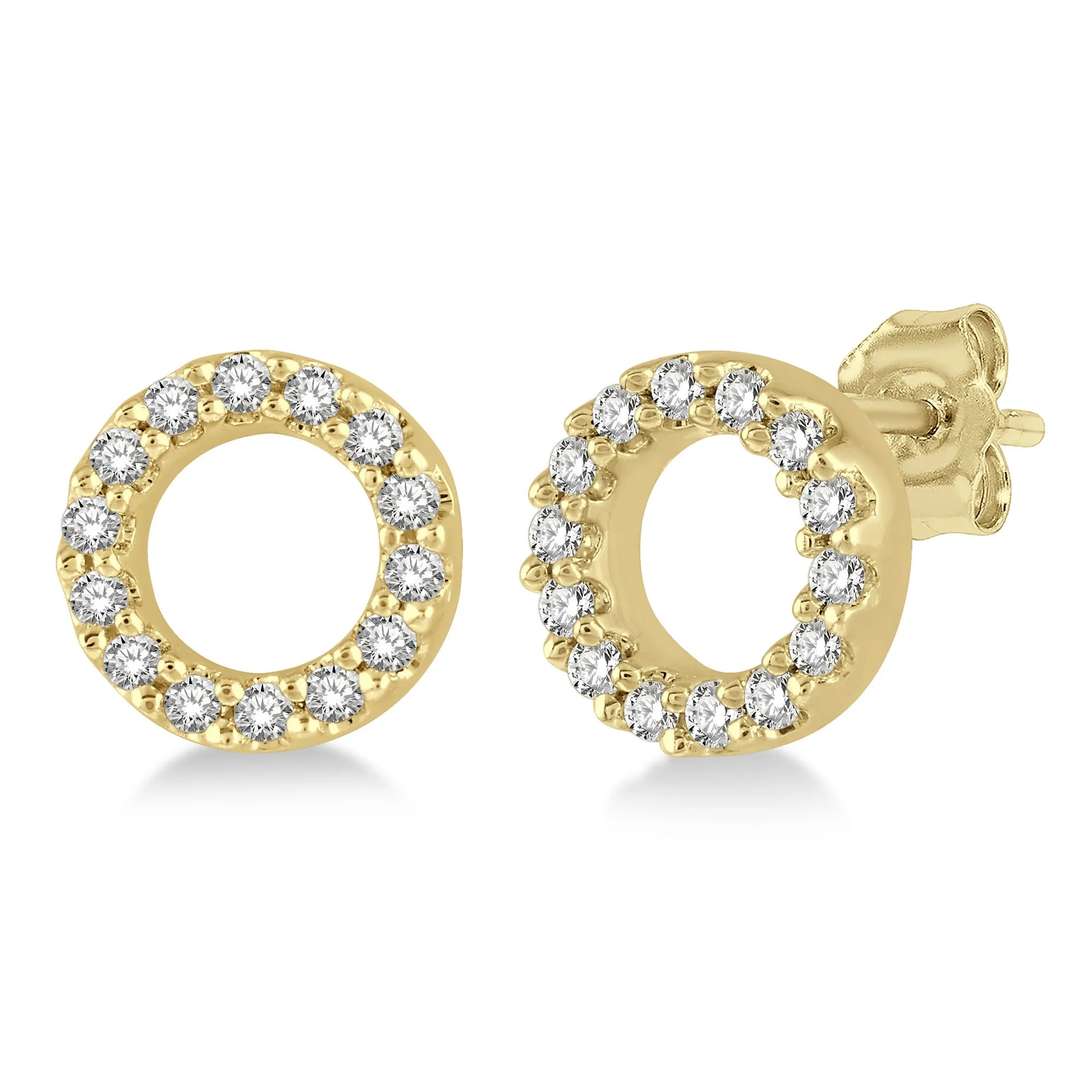 Ashi .10ctw Diamond Circle Stud Earrings