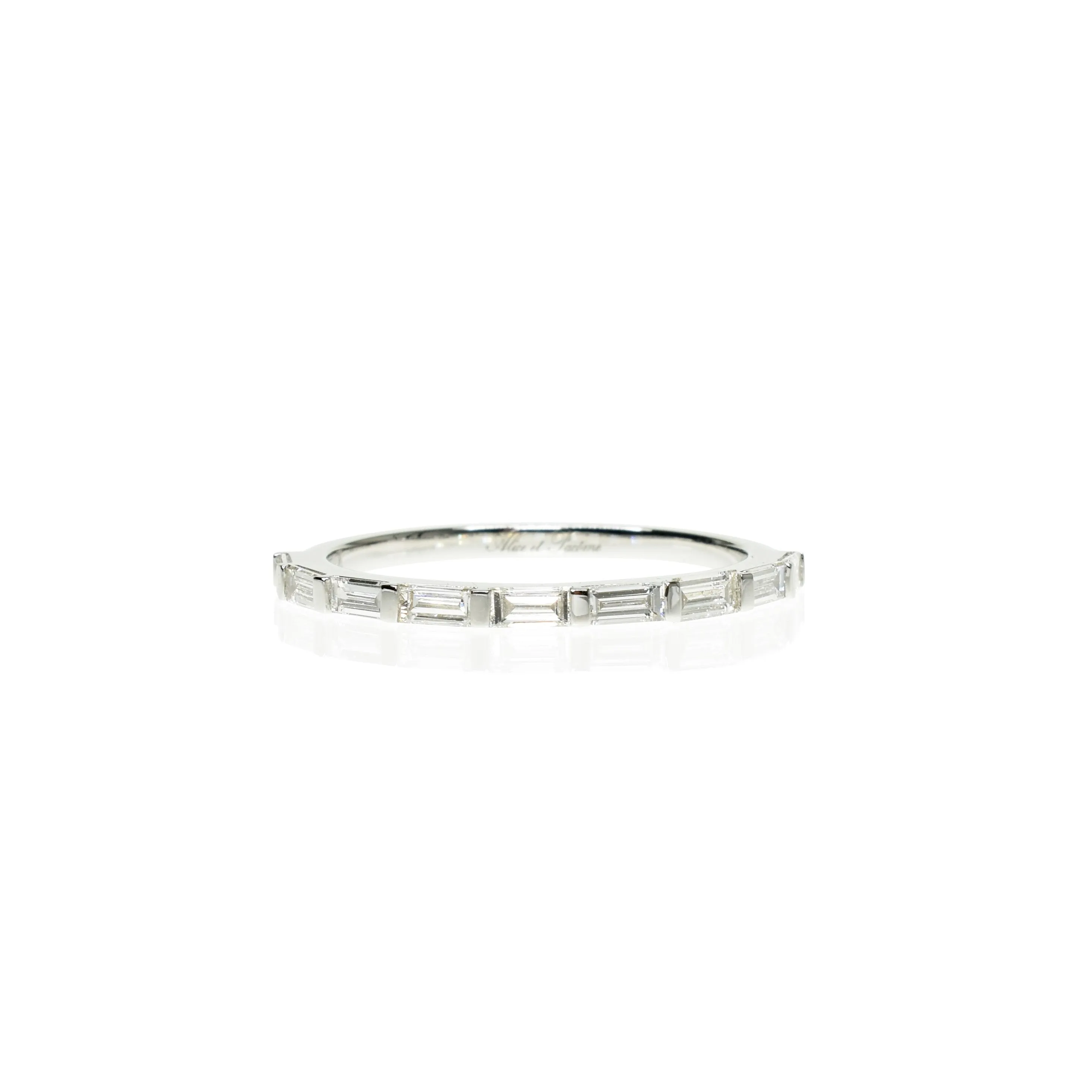 Baguette Half Eternity Band