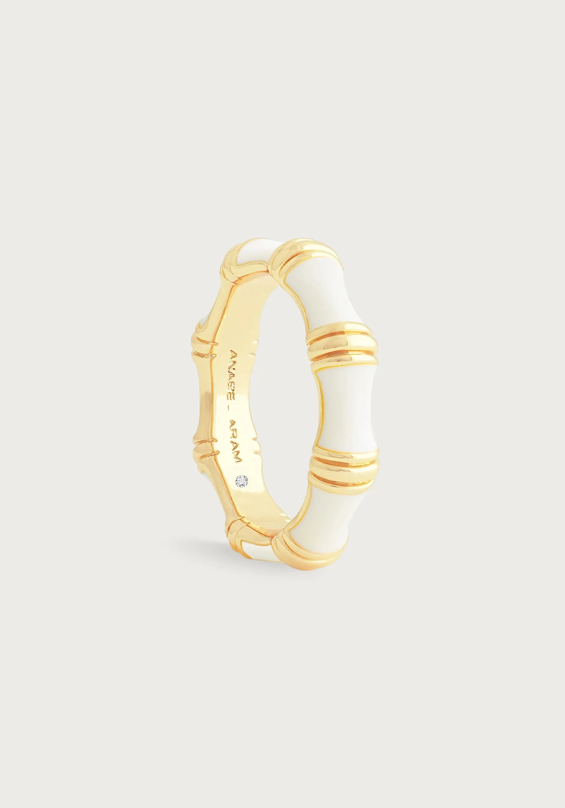 Bamboo Enameled Ring