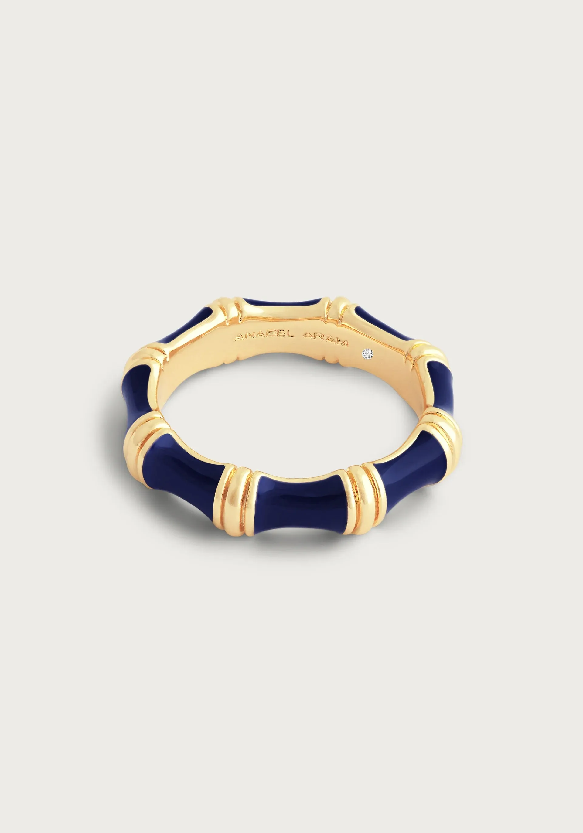 Bamboo Enameled Ring