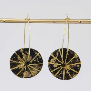 Black and Gold Threaded Earring