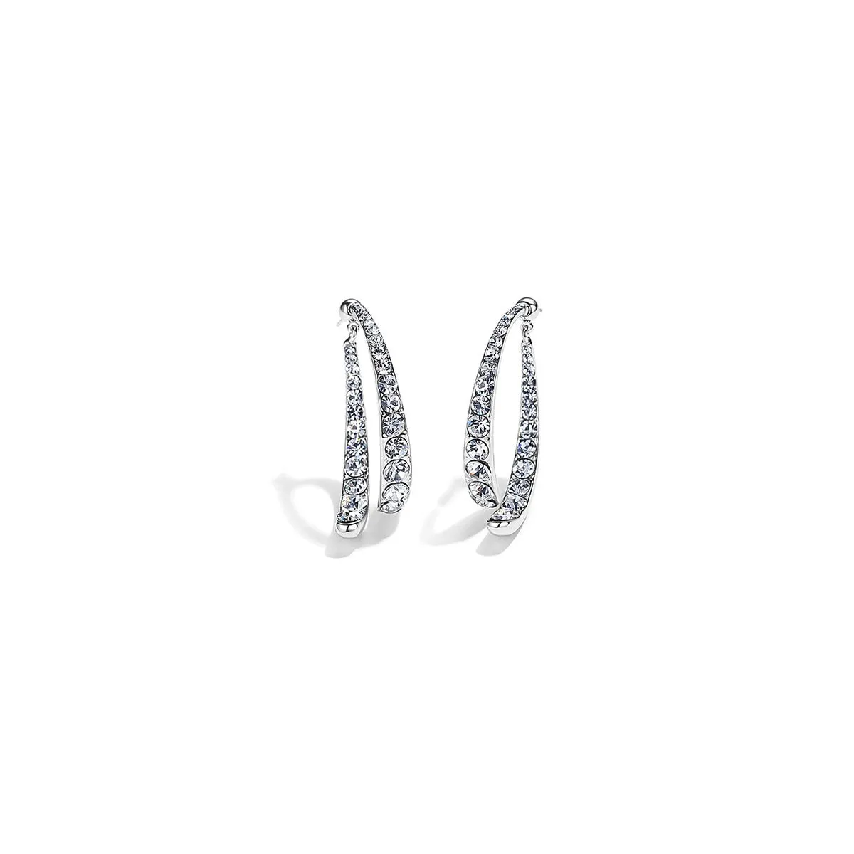 Bright Fishtail Silver Earrings