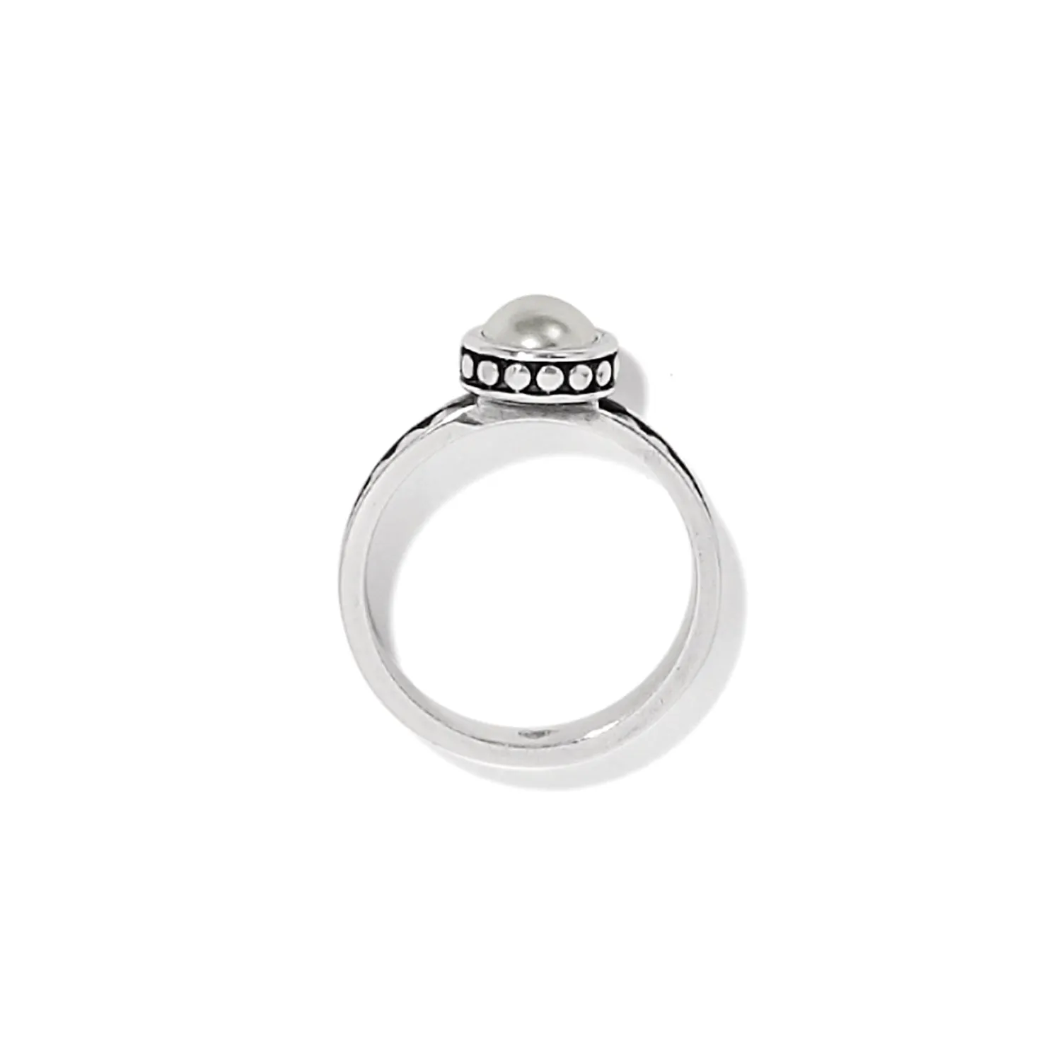 Brighton Pebble Dot Pearl Slim Band Ring