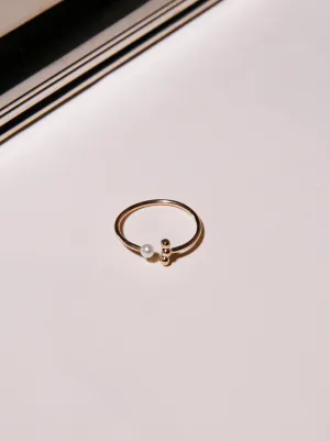 Caesar Open Pearl Ring