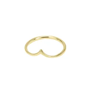 *Chevron V Ring, Gold