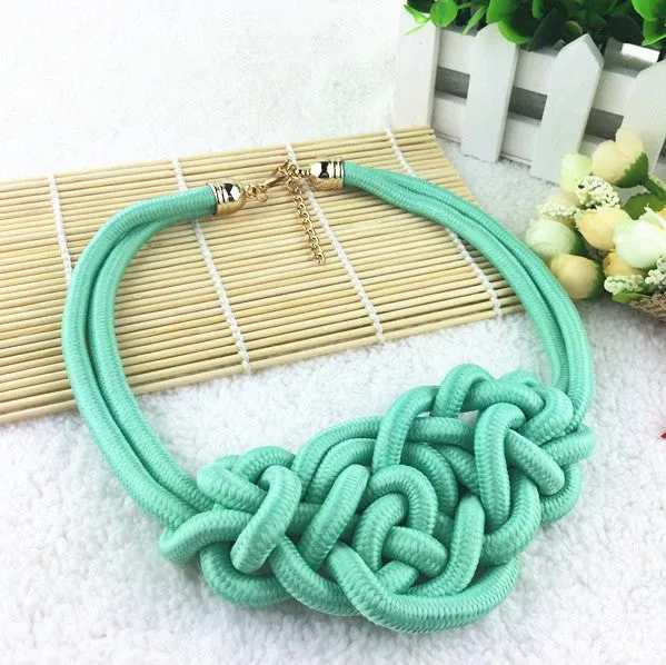 Choker Cotton Necklace Pendants Jewelry Shourouk Necklace Choker Necklaces Pendants Women Gift Kolye Evening Party Jewelry