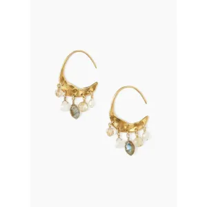 Citrine Mix Petite Crescent Earrings