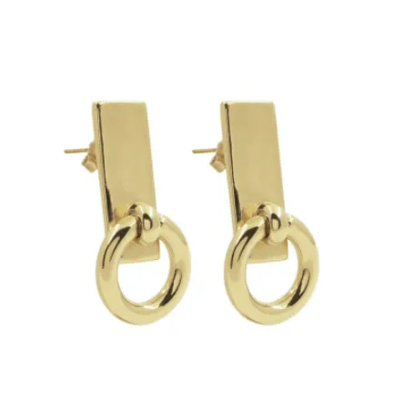 CXC- Gold plate with hoop Earrings