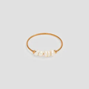 Dainty Fresh Water Pearl 18k Gold Ring