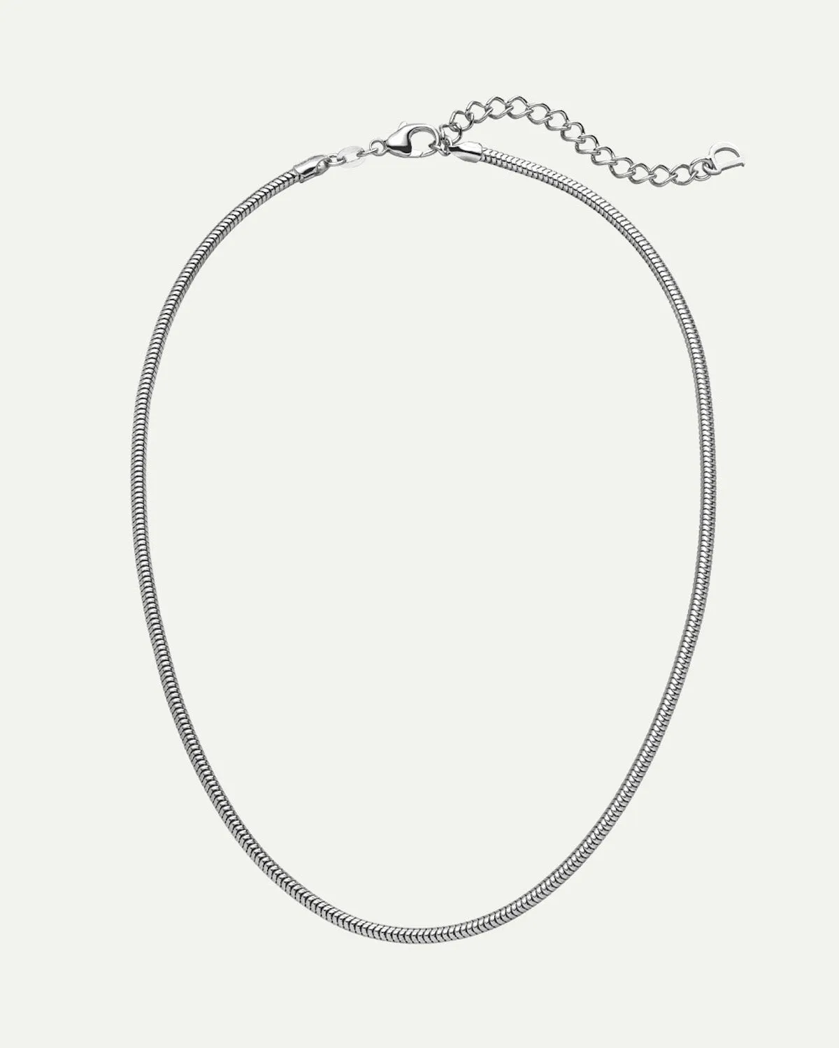 DEAR DARLING BERLIN DELICATE SHORT SNAKE NECKLACE SILVER