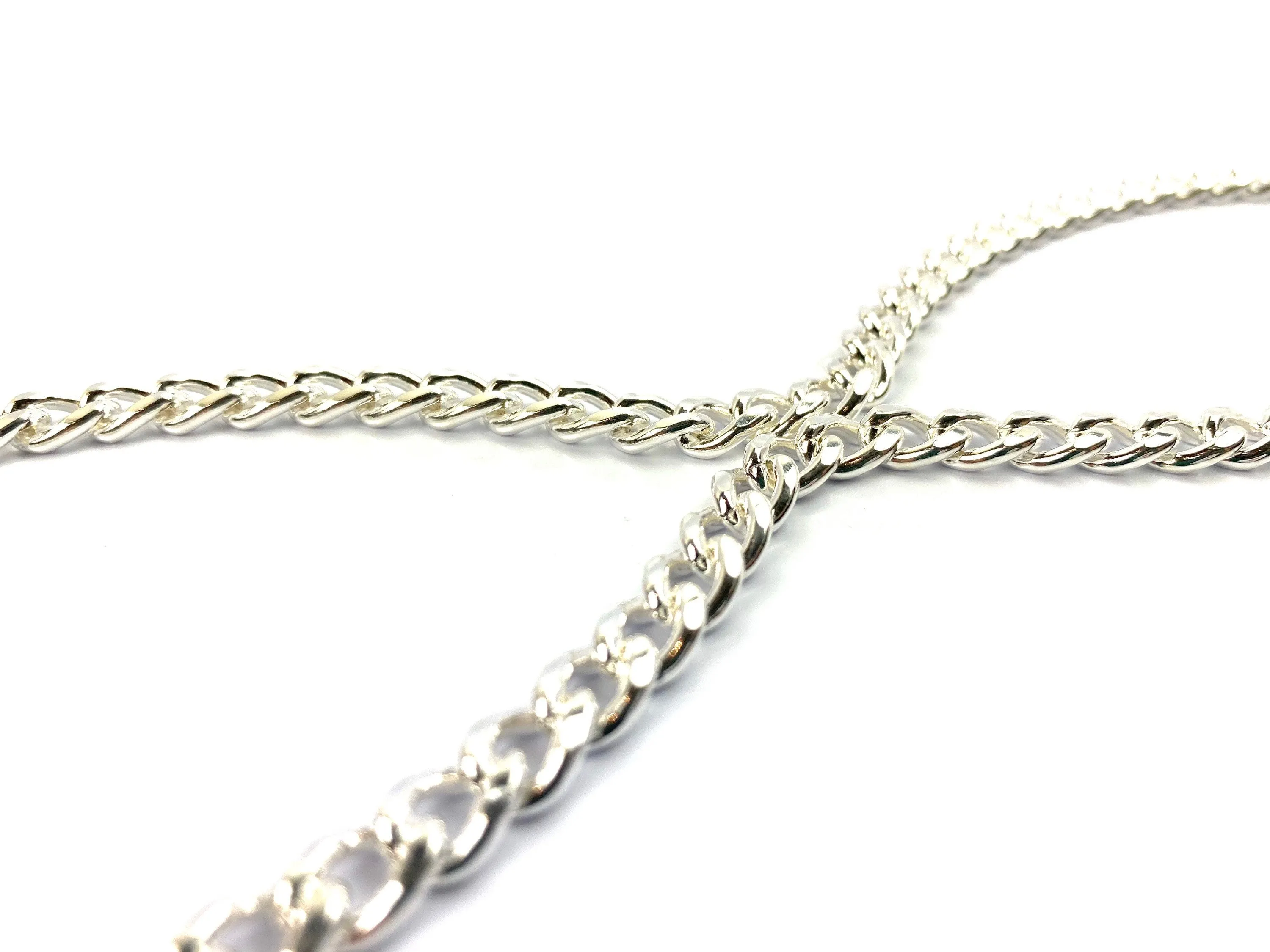 Delicate 24” Sterling Silver Curb Chain, Sku: SM96LC-24