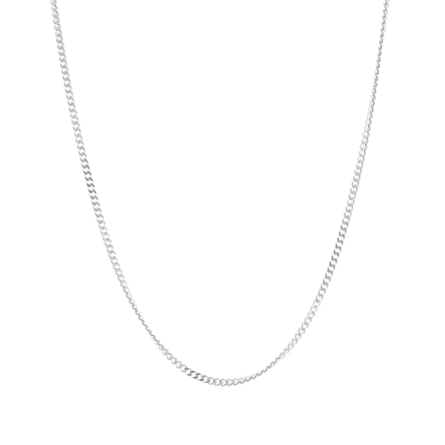 Delicate Curb Link Silver Chain