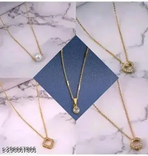 Elite Fancy Women Necklaces & Chains – Gold Plated with Cubic Zirconia