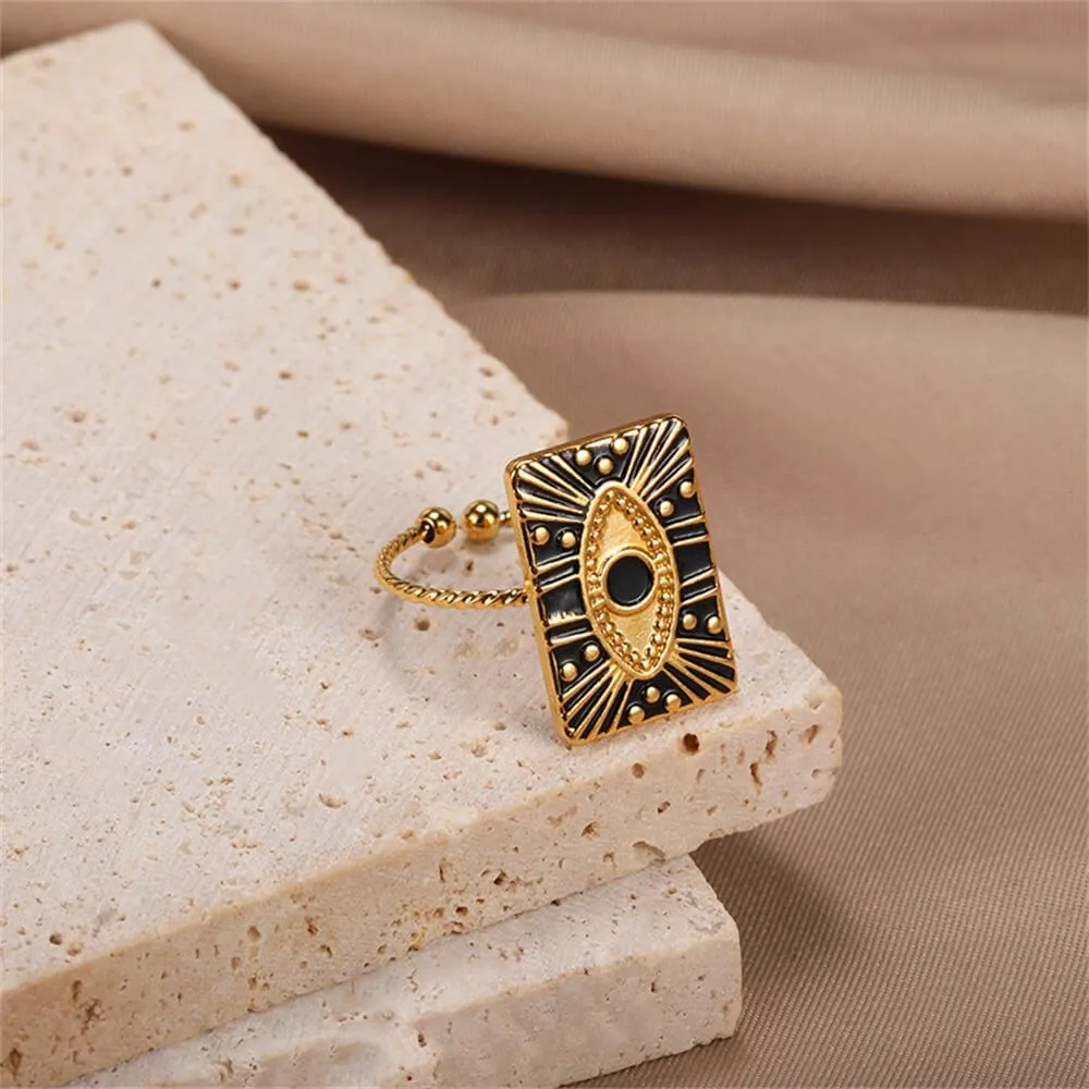 Engraved Evil Eye Protection Ring