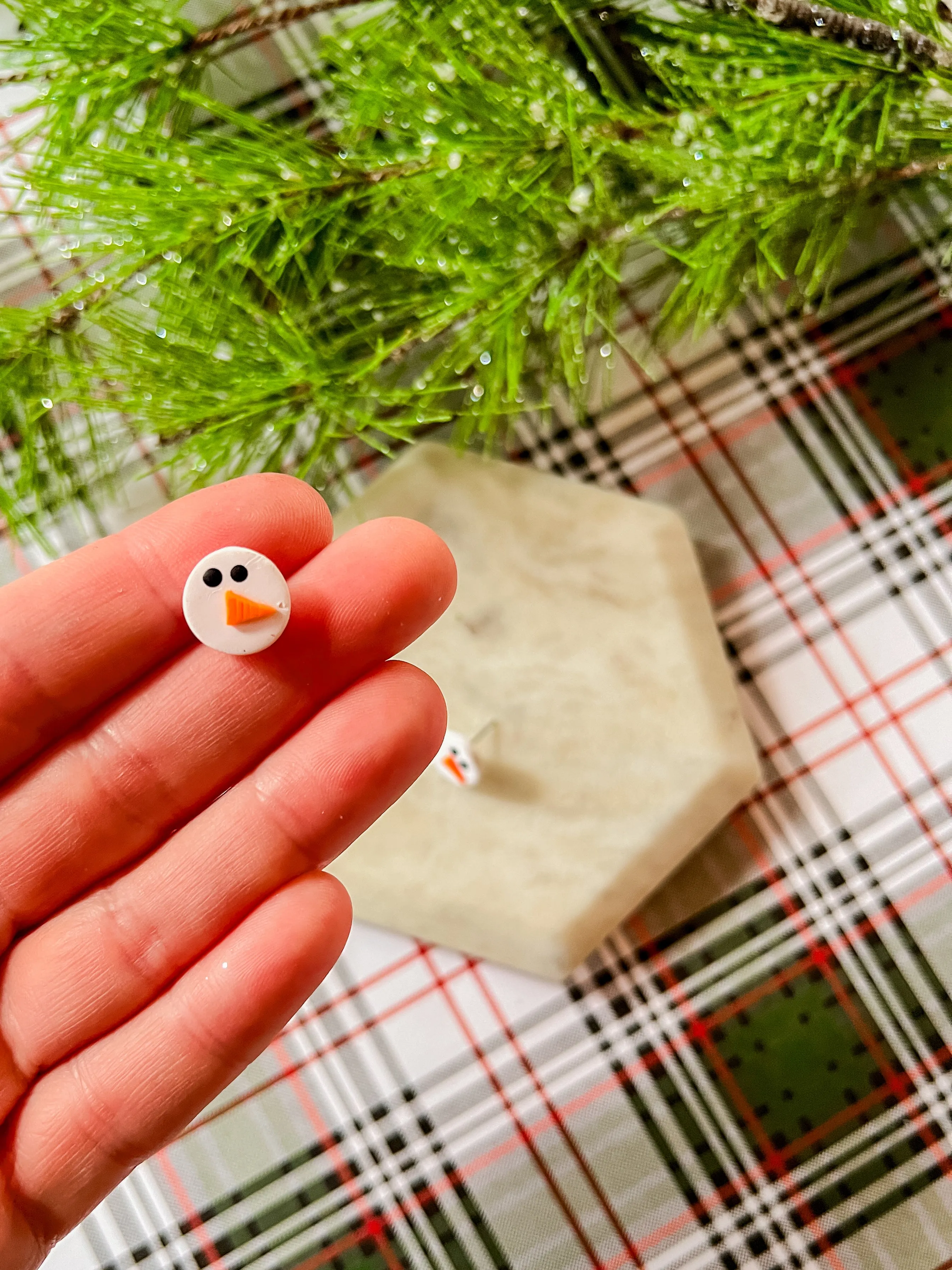 Frosty Studs | Clay Earrings