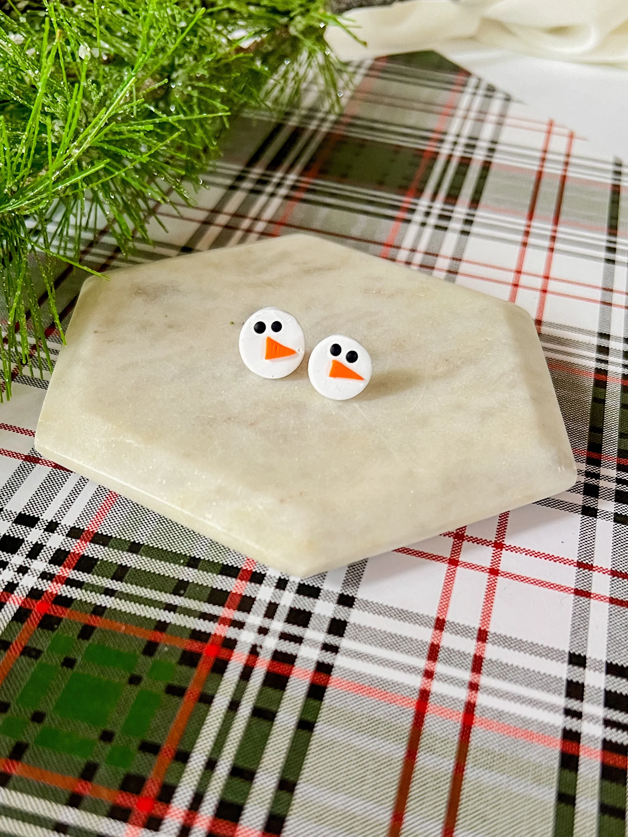 Frosty Studs | Clay Earrings