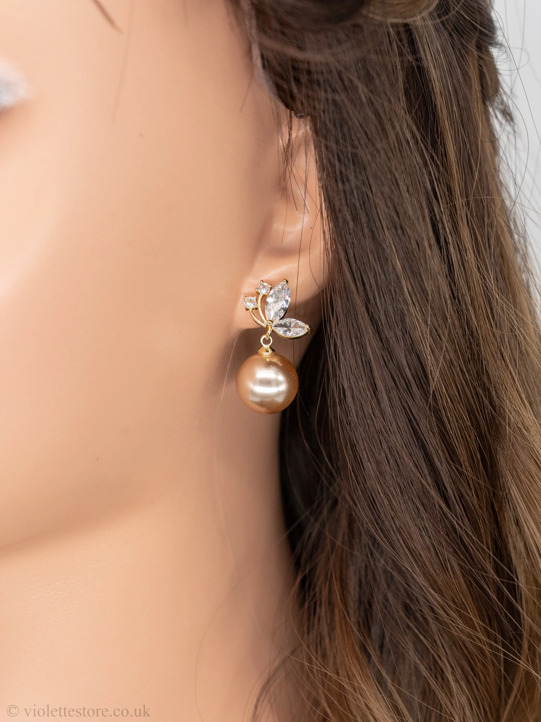 Gold Crystal Earrings