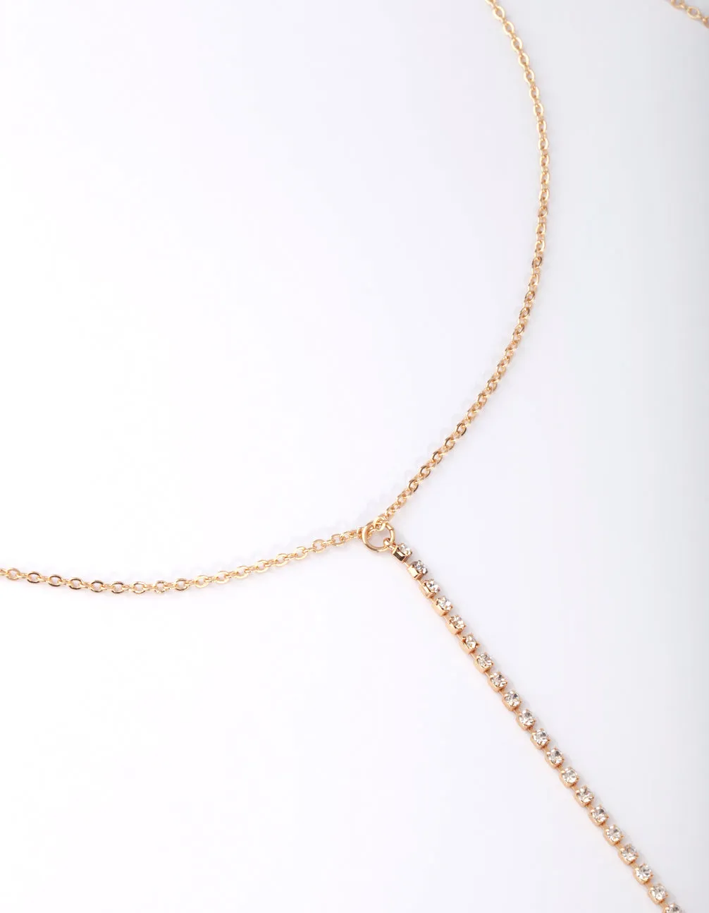 Gold Delicate Diamante Body Chain